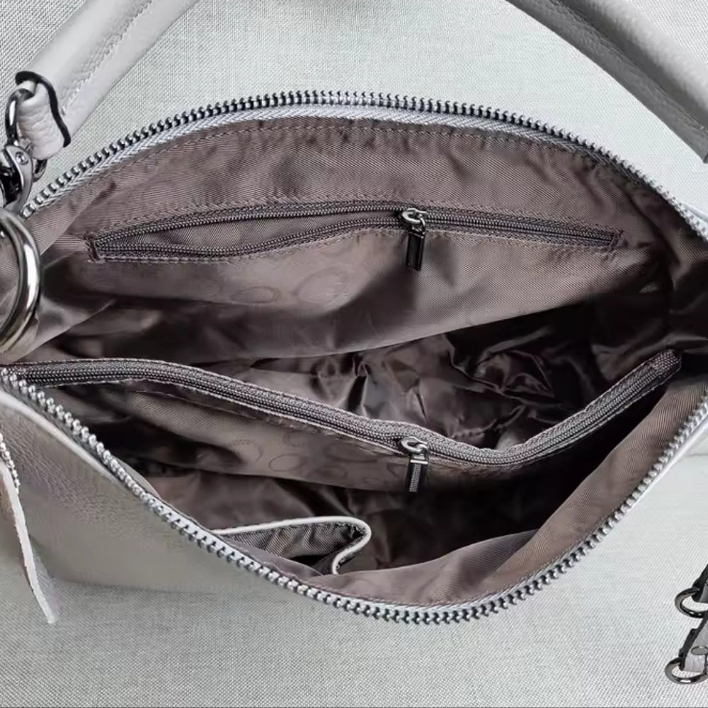 Purple Leather Shoulder Crossbody Bag Purse - Picture 3 of 3